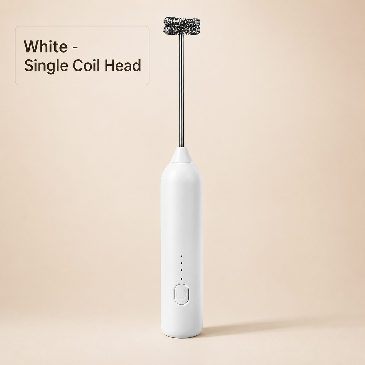 USB Rechargeable Handheld Milk Frother, 3-Speed 3W Electric Coffee Whisk with Single Coil, Balloon Whisk or 2-Head Set