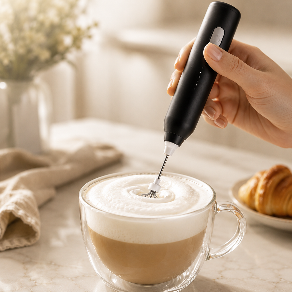 USB rechargeable milk frother main product image