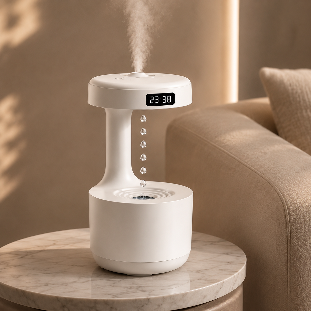 Floating Ultrasonic Cool Mist Humidifier with LED Light