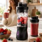 Portable Blender, 360W Personal Smoothie Blender with 6000mAh Battery and Anti-Jam Bidirectional Blades