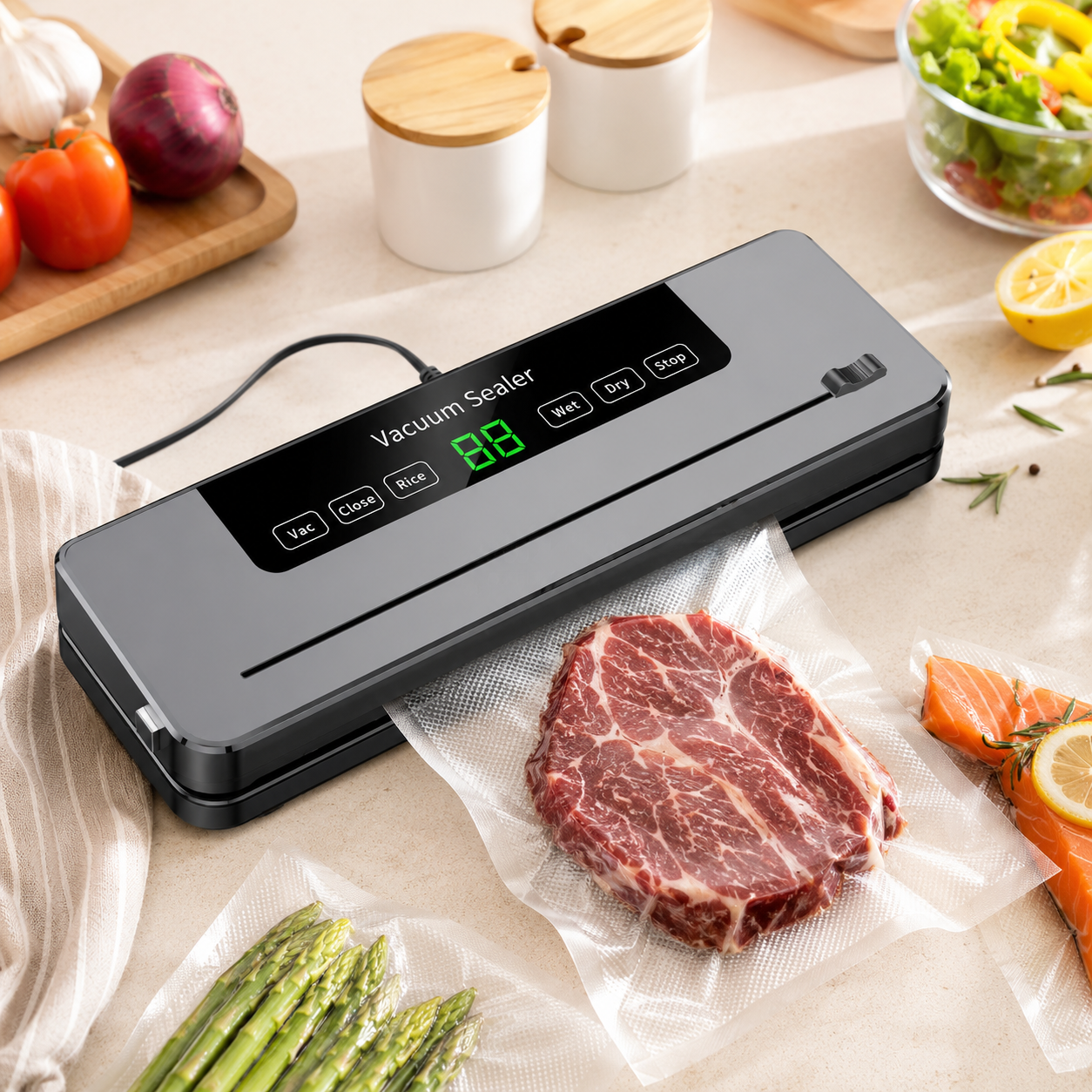 Automatic Vacuum Sealer - Dry/Wet Food Storage