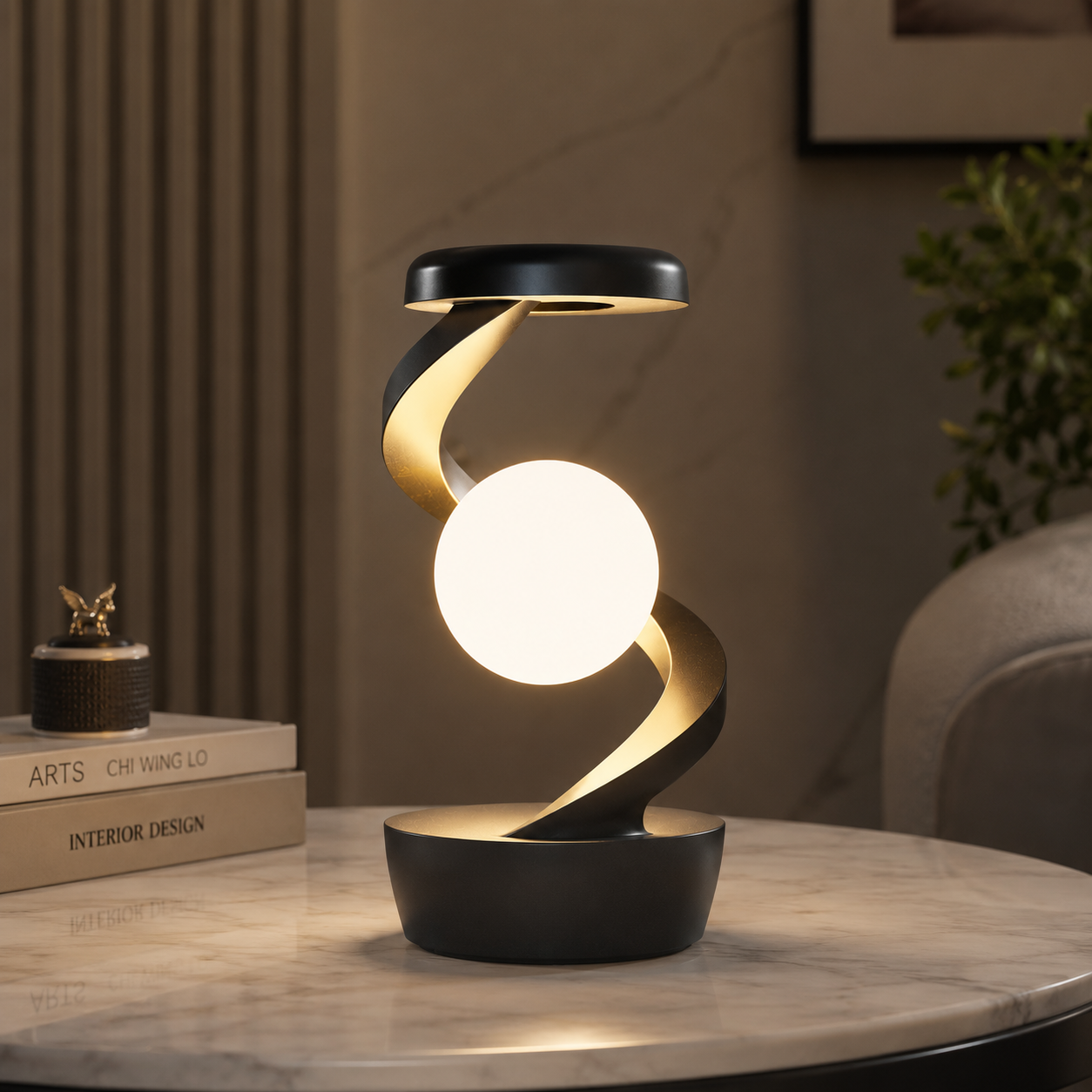 Floating RGB Table Lamp - 15W Wireless Charger