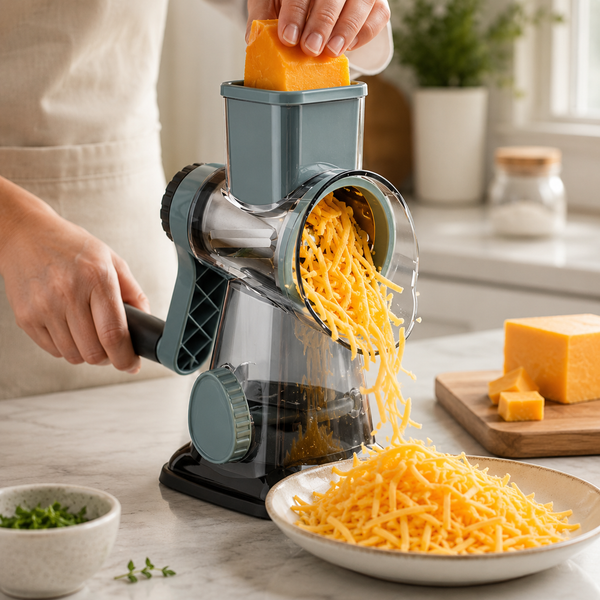 3-in-1 Rotary Cheese Grater & Vegetable Slicer