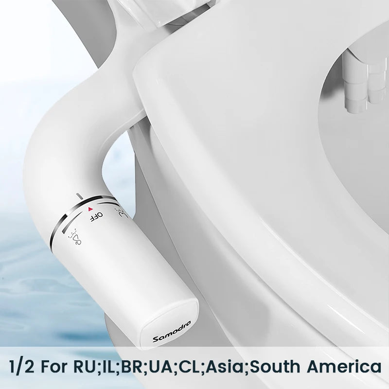 SAMODRA Ultra-Slim Bidet - Dual Nozzle Attachment