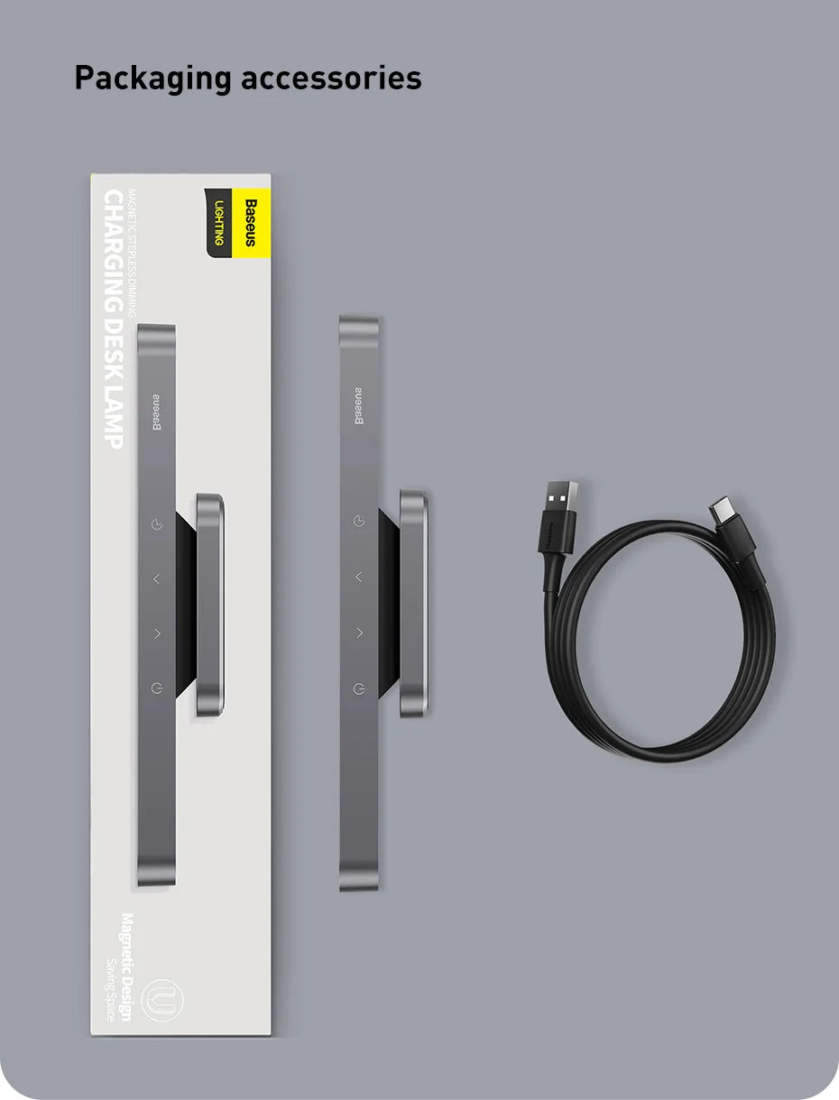 Baseus Magnetic LED Desk Lamp - Rechargeable Cabinet Light