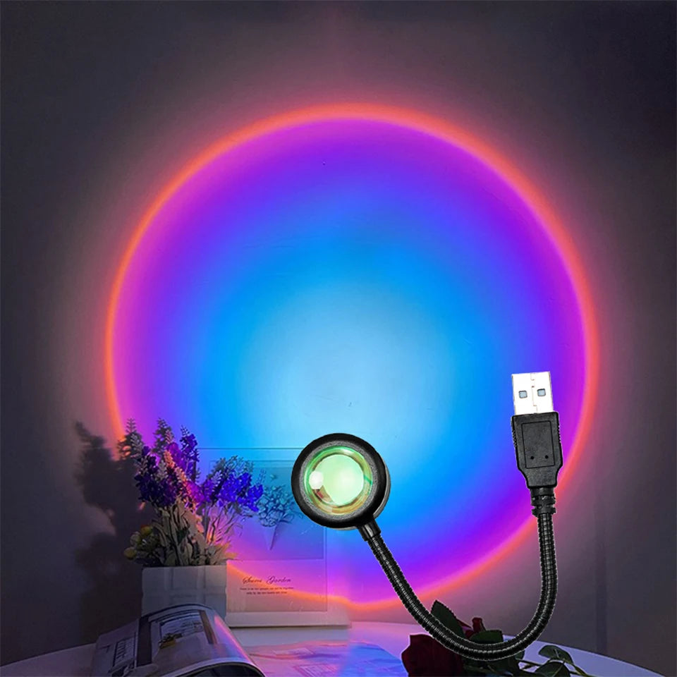 LED Sunset Projector Lamp - USB Mood Light