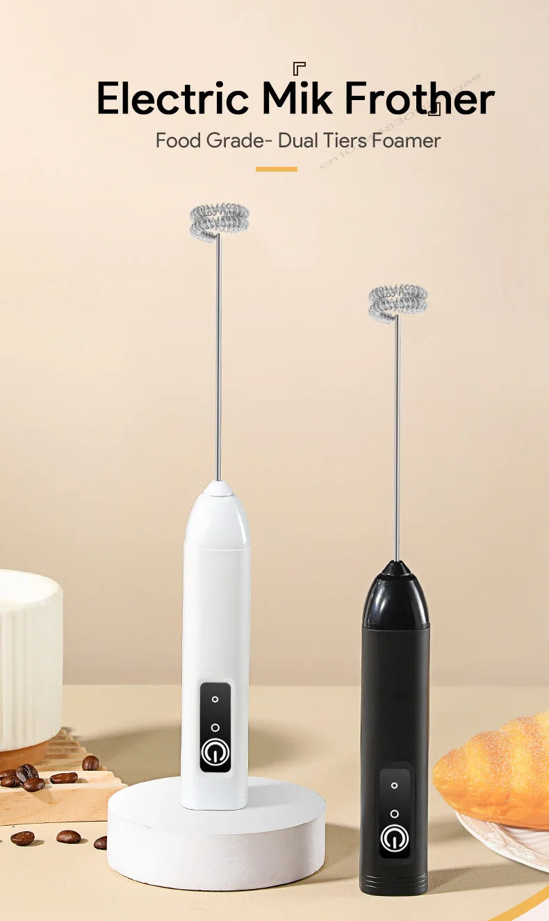 USB Rechargeable Milk Frother & Egg Beater