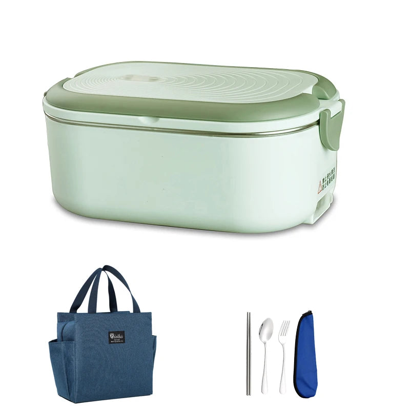 1L Electric Lunch Box - Stainless Steel Food Warmer
