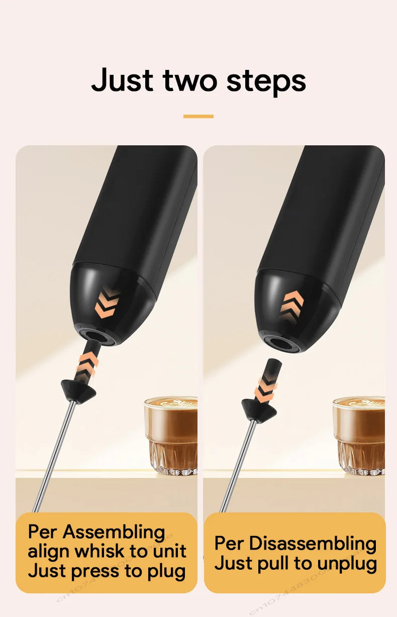 USB Rechargeable Milk Frother & Egg Beater