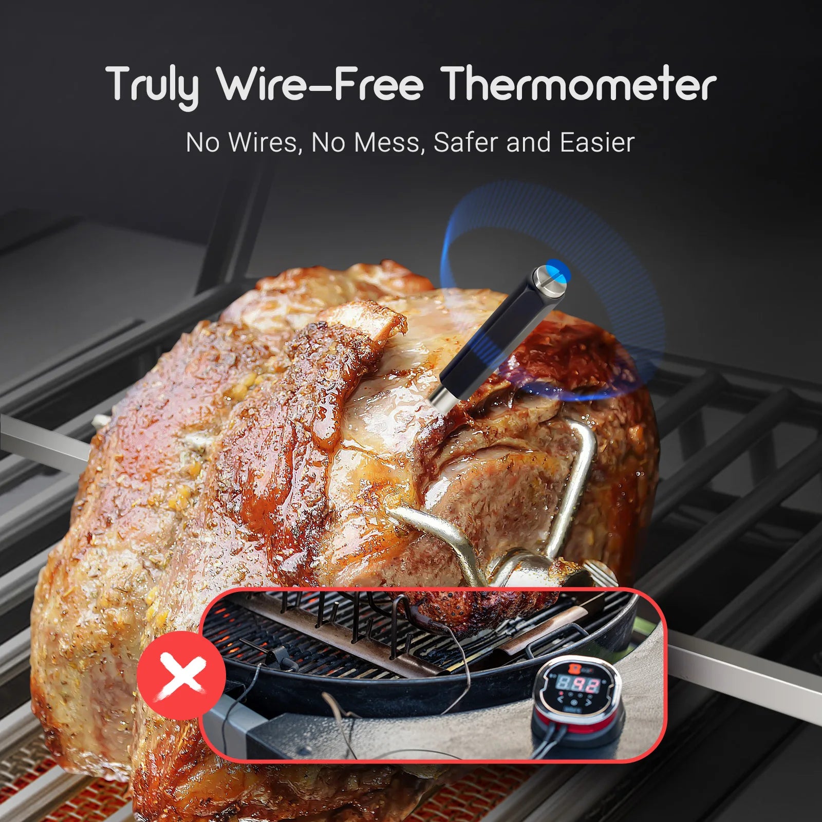 Wireless Bluetooth Meat Thermometer - BBQ & Oven