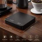 Digital Coffee Scale With Timer, 3kg USB-C Rechargeable Espresso Scale With 0.1g Precision, LED Display And Tare Function