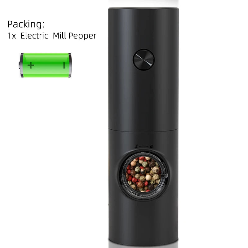 Electric Salt & Pepper Grinder Set - LED Adjustable
