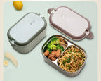1L Electric Heated Lunch Box, 110V 18W Stainless Steel Food Warmer with Canada-Compatible Plug and 60–65°C Constant Heating