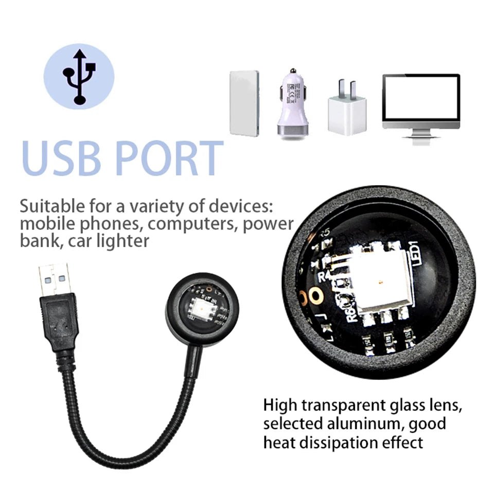 LED Sunset Projector Lamp - USB Mood Light