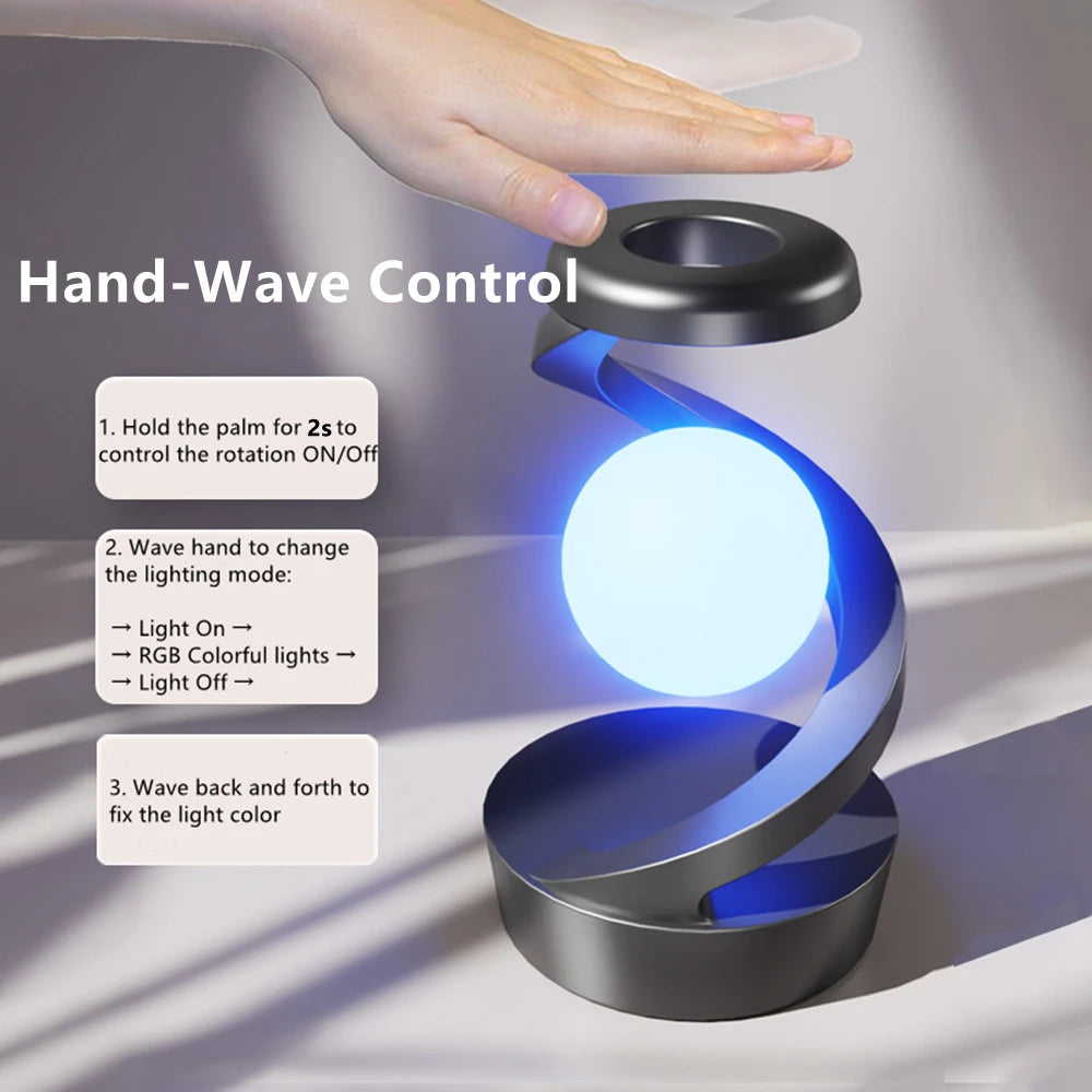 Floating RGB Table Lamp - 15W Wireless Charger