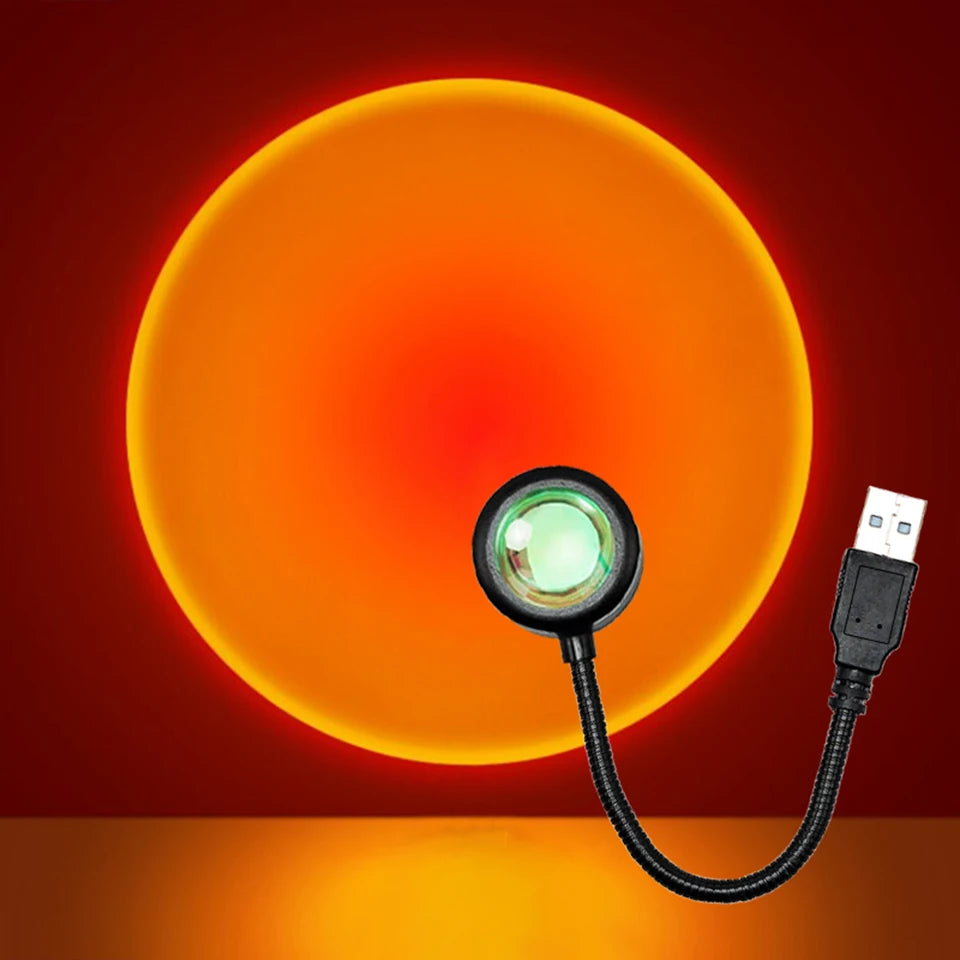 LED Sunset Projector Lamp - USB Mood Light