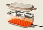 1L Electric Heated Lunch Box, 110V 18W Stainless Steel Food Warmer with Canada-Compatible Plug and 60–65°C Constant Heating