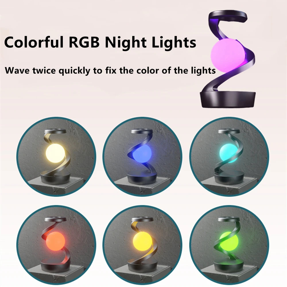 Floating RGB Table Lamp - 15W Wireless Charger