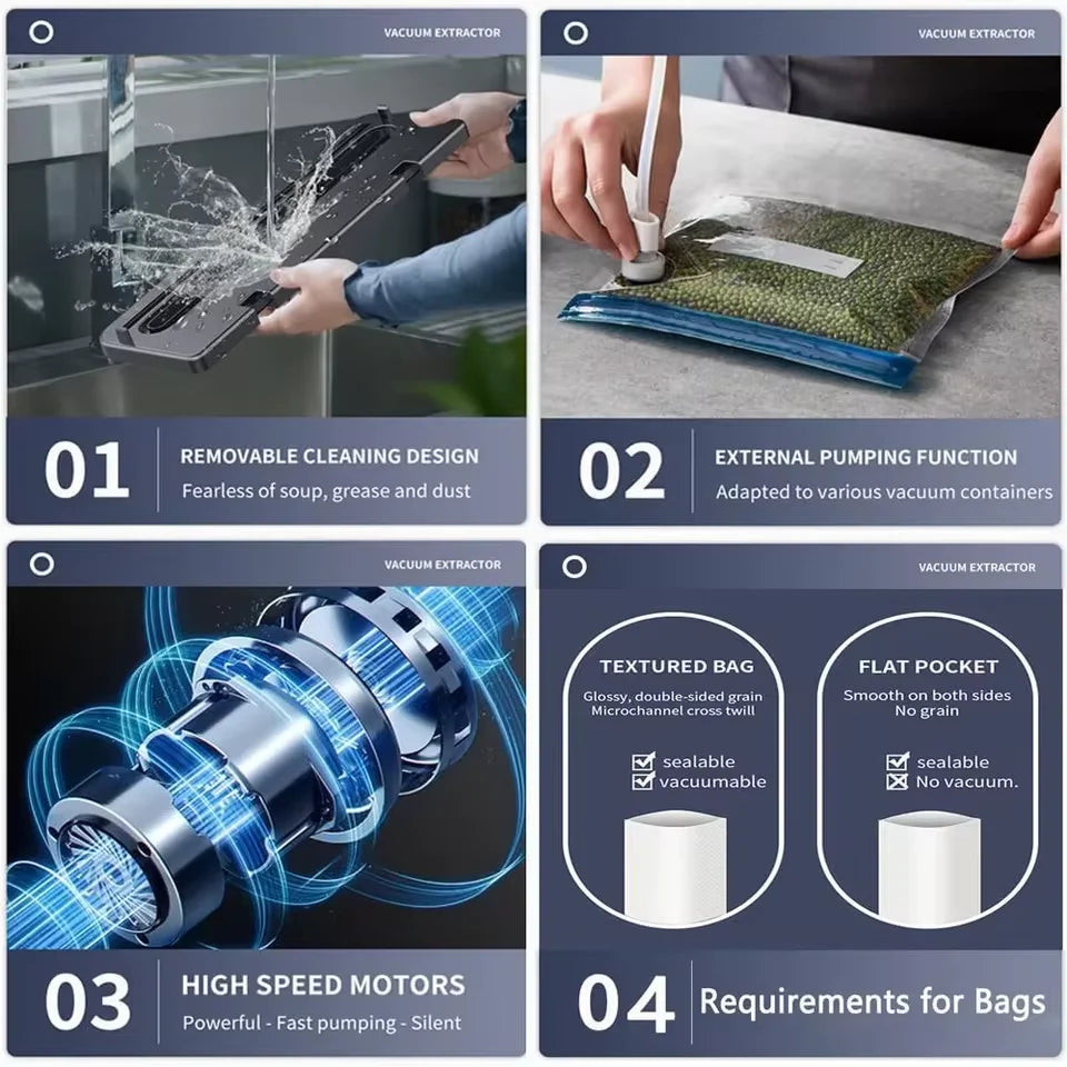 Automatic Vacuum Sealer - Dry/Wet Food Storage
