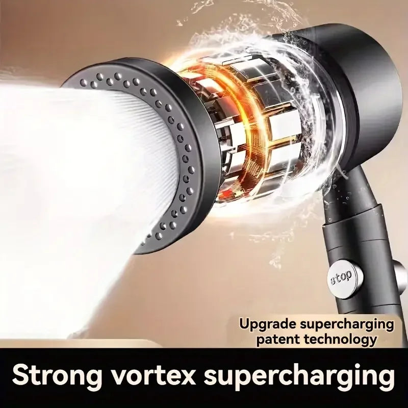 High Pressure Filter Shower Head – 5 Modes, One-Button Stop