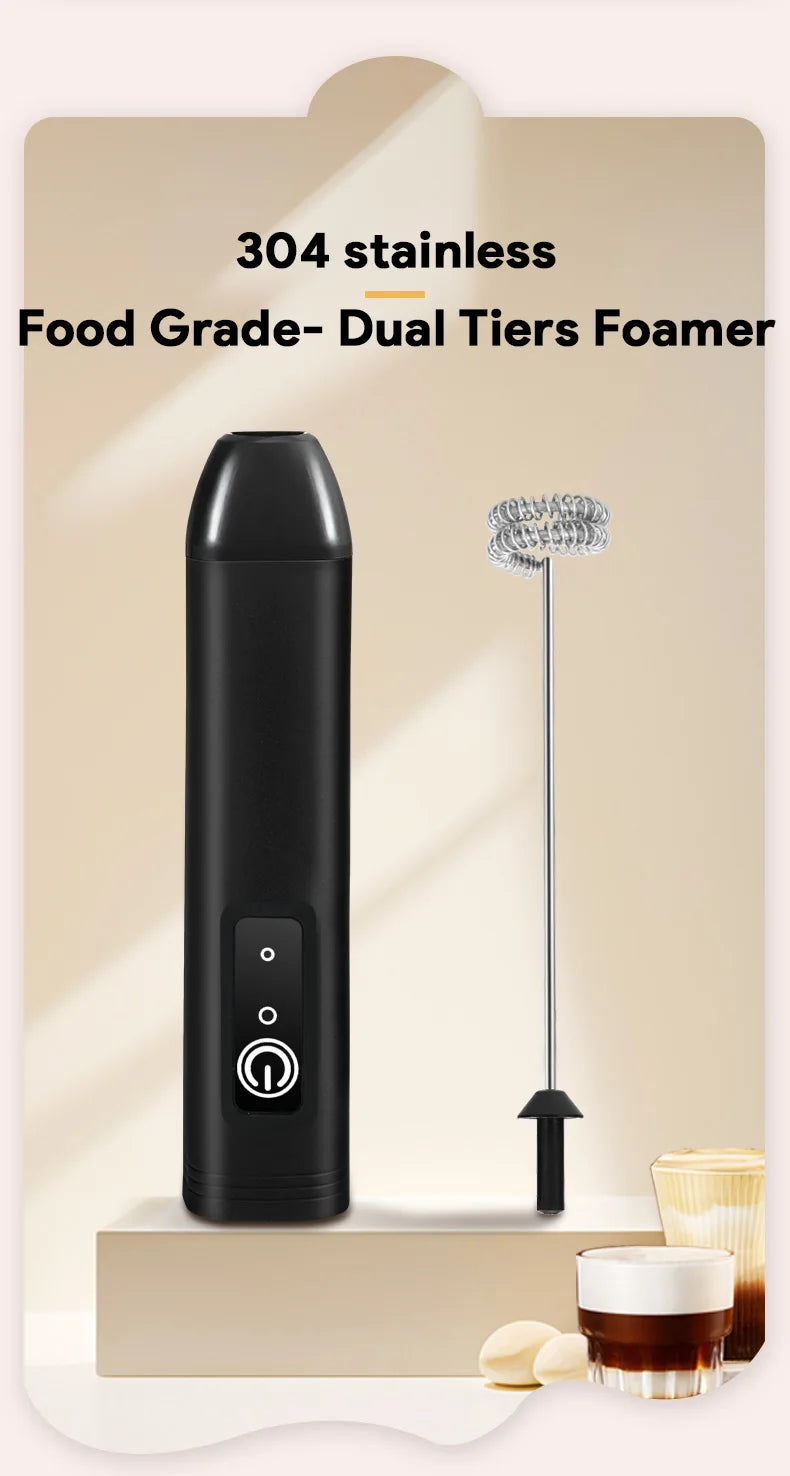 USB Rechargeable Milk Frother & Egg Beater