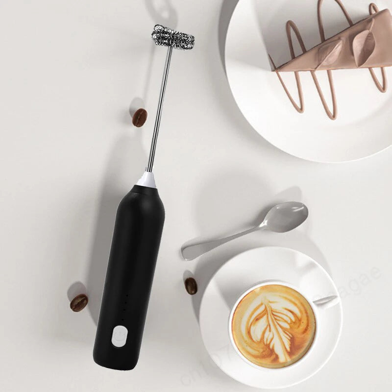 USB Rechargeable Milk Frother & Egg Beater