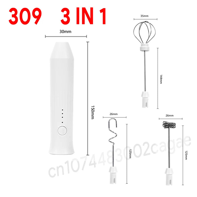 USB Rechargeable Milk Frother & Egg Beater