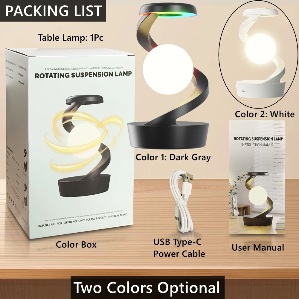 Floating RGB Table Lamp - 15W Wireless Charger