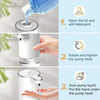Automatic Touchless Foam and Liquid Soap Dispenser, USB Rechargeable Infrared Sensor Dispenser for Bathroom and Kitchen