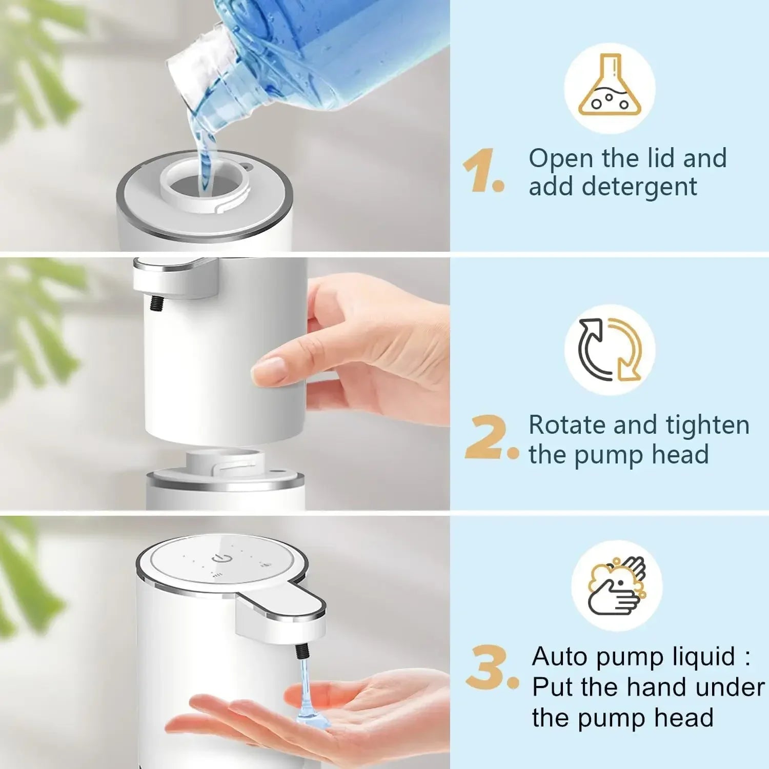 Touchless Soap Dispenser - USB Rechargeable Sensor