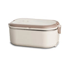 1L Electric Heated Lunch Box, 110V 18W Stainless Steel Food Warmer with Canada-Compatible Plug and 60–65°C Constant Heating