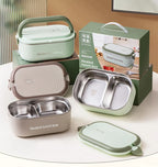 1L Electric Heated Lunch Box, 110V 18W Stainless Steel Food Warmer with Canada-Compatible Plug and 60–65°C Constant Heating