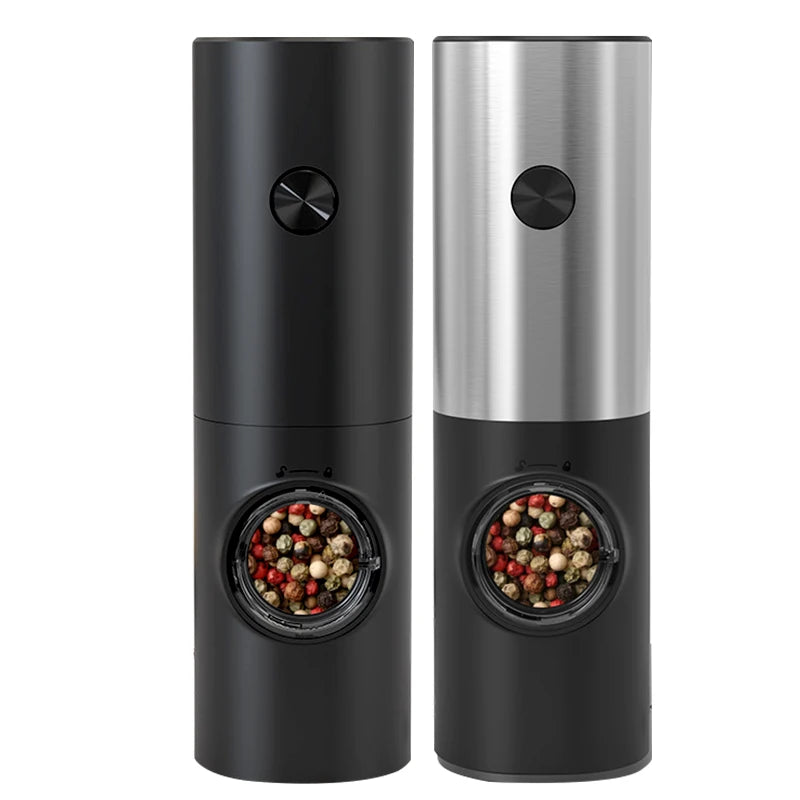 Electric Salt & Pepper Grinder Set - LED Adjustable