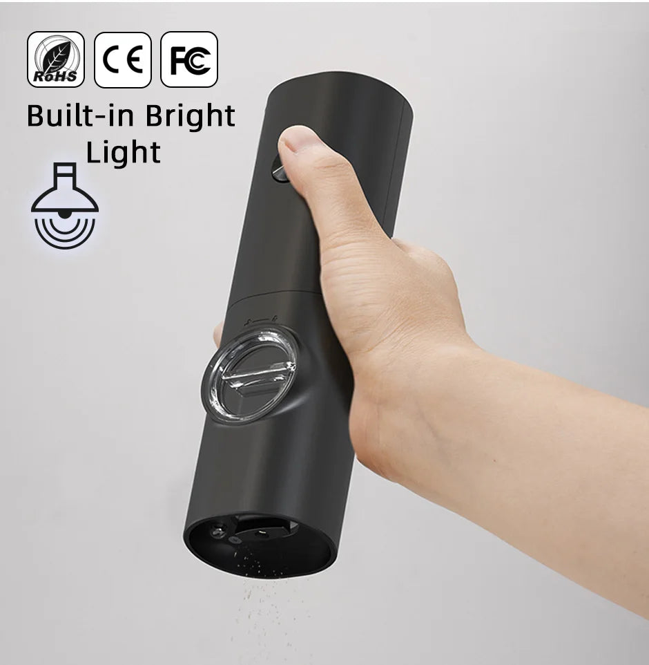 Electric Salt & Pepper Grinder Set - LED Adjustable