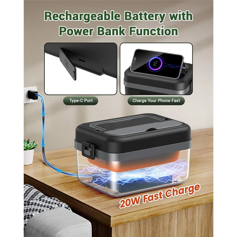 Cordless Electric Lunch Box - 16000mAh Food Warmer