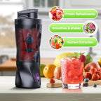Portable Blender, 360W Personal Smoothie Blender with 6000mAh Battery and Anti-Jam Bidirectional Blades