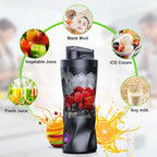 Portable Blender, 360W Personal Smoothie Blender with 6000mAh Battery and Anti-Jam Bidirectional Blades