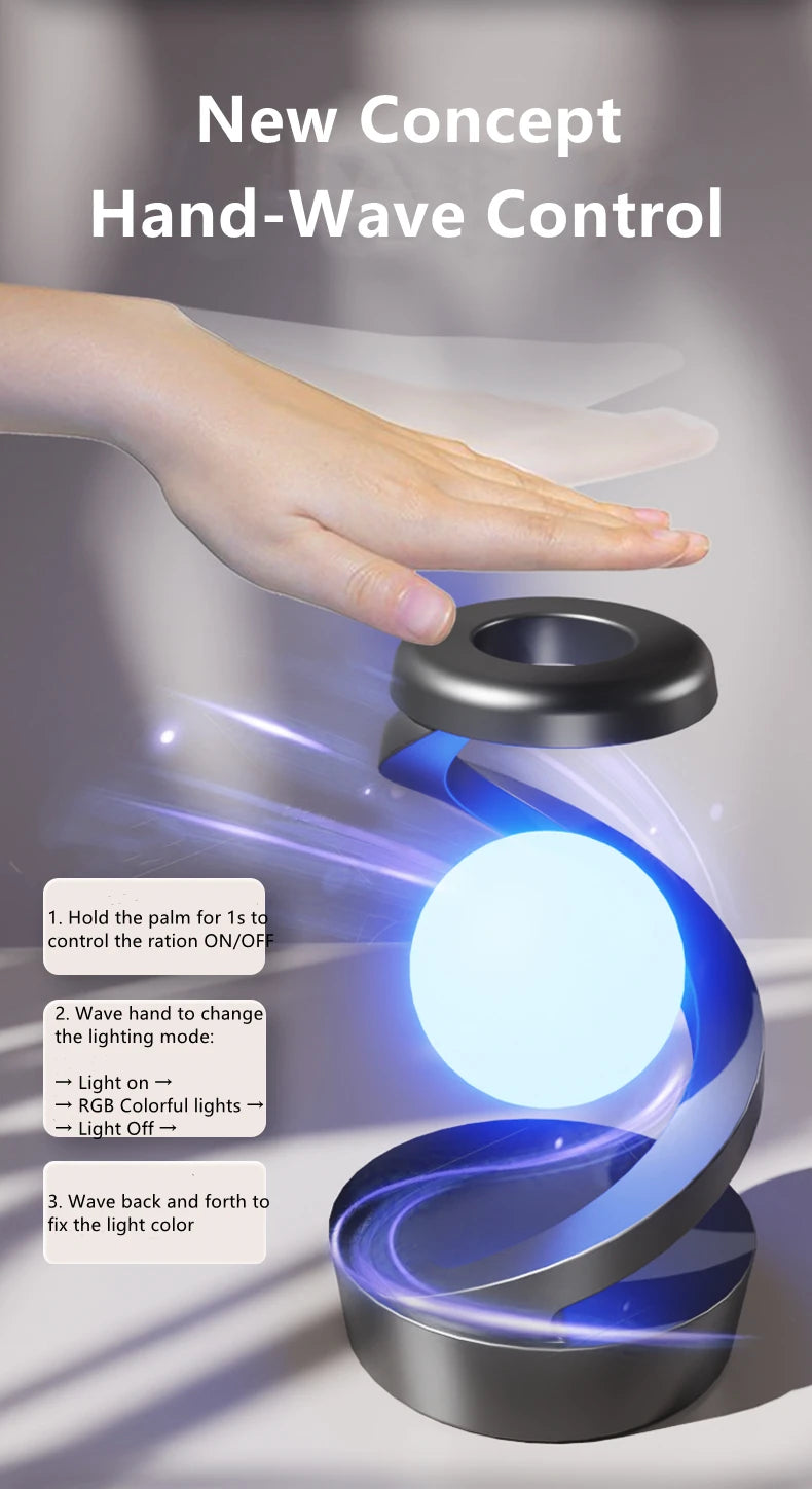 Floating RGB Table Lamp - 15W Wireless Charger