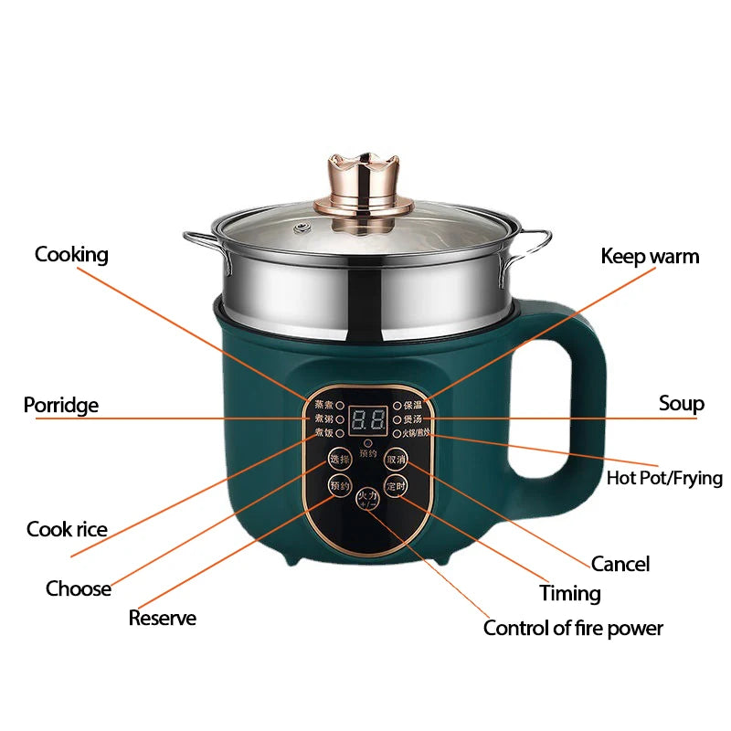 Electric Hot Pot Multicooker - Rice & Steamer