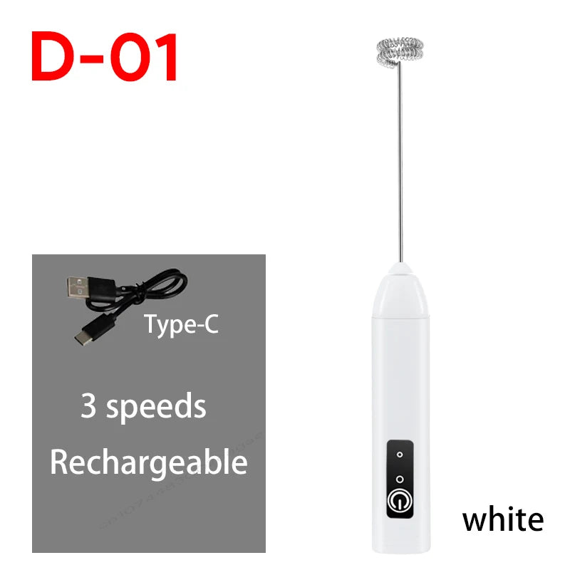 USB Rechargeable Milk Frother & Egg Beater