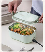 1L Electric Heated Lunch Box, 110V 18W Stainless Steel Food Warmer with Canada-Compatible Plug and 60–65°C Constant Heating