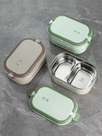 1L Electric Heated Lunch Box, 110V 18W Stainless Steel Food Warmer with Canada-Compatible Plug and 60–65°C Constant Heating