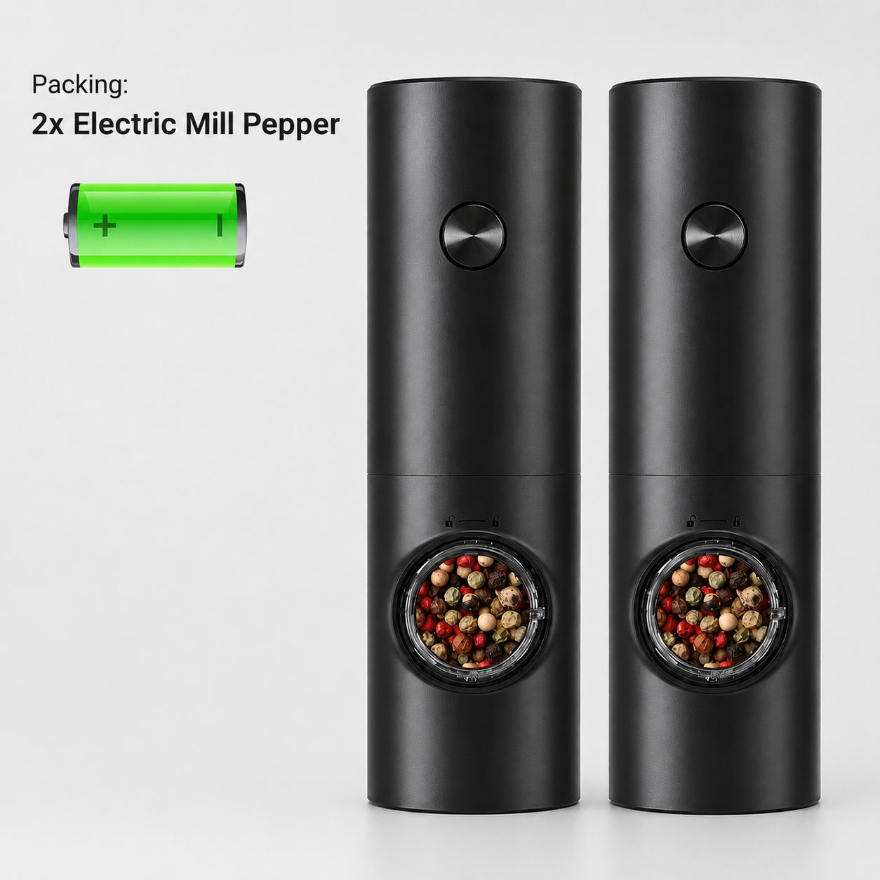 Black electric grinder two pack product image