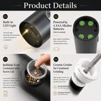 Electric grinder product details feature poster