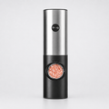 Silver electric salt pepper grinder single studio image