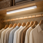 USB-C motion sensor night light installed in closet